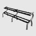 TROY DR-10 10-Pair Dumbbell Saddle Rack Silver Empty