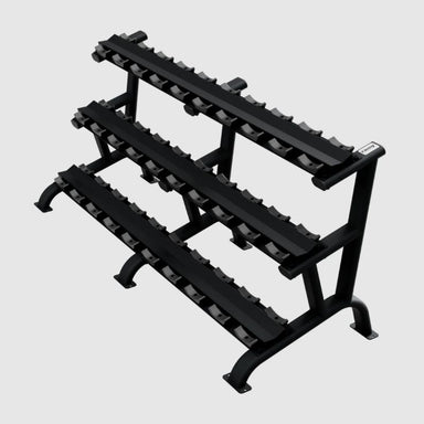 TROY DR-15 3 Tier 15 Pair Dumbbell Saddle Rack Black