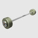 TROY Fixed Barbell Pro Style 100 lb Straight Barbell with Chrome Endcaps - Hammertone _ HFB-C