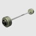 TROY Fixed Barbell Pro Style 100 lb Straight Barbell with Rubber Endcaps - Hammertone _ HFB-R