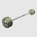 TROY Fixed Barbell Pro Style 110 lb Straight Barbell with Chrome Endcaps - Hammertone _ HFB-C