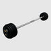 TROY Fixed Barbell Pro Style 110 lb Straight Barbell with Rubber Endcaps - Black _ PFB-R