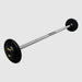 TROY Fixed Barbell Pro Style 30 lb Straight Barbell with Rubber Endcaps - Black _ PFB-R