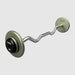 TROY Fixed Barbell Pro Style 40 lb Curl Barbell with Rubber Endcaps - Hammertone _ HZB-R