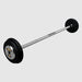 TROY Fixed Barbell Pro Style 50 lb Straight Barbell with Chrome Endcaps - Black _ PFB-C