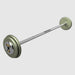 TROY Fixed Barbell Pro Style 50 lb Straight Barbell with Chrome Endcaps - Hammertone _ HFB-C
