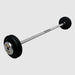 TROY Fixed Barbell Pro Style 60 lb Straight Barbell with Chrome Endcaps - Black _ PFB-C