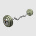 TROY Fixed Barbell Pro Style  70 lb Curl Barbell with Chrome Endcaps - Hammertone _ HZB-C