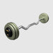 TROY Fixed Barbell Pro Style 70 lb Curl Barbell with Rubber Endcaps - Hammertone _ HZB-R