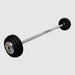 TROY Fixed Barbell Pro Style 70 lb Straight Barbell with Chrome Endcaps - Black _ PFB-C