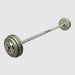 TROY Fixed Barbell Pro Style 70 lb Straight Barbell with Chrome Endcaps - Hammertone _ HFB-C
