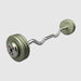 TROY Fixed Barbell Pro Style  80 lb Curl Barbell with Chrome Endcaps - Hammertone _ HZB-C