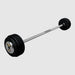 TROY Fixed Barbell Pro Style 90 lb Straight Barbell with Chrome Endcaps - Black _ PFB-C