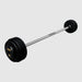 TROY Fixed Barbell Pro Style 90 lb Straight Barbell with Rubber Endcaps - Black _ PFB-R