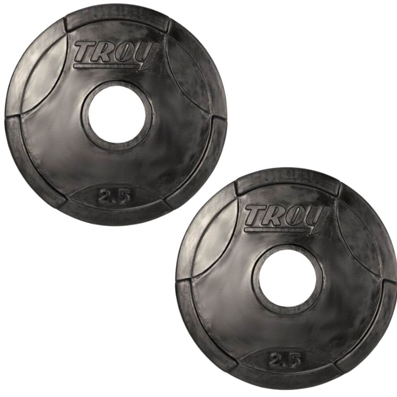 Philosophy Gym 10lb Rubber Coated Olympic Weight Plates - Set Of 2 For Home Gym Training