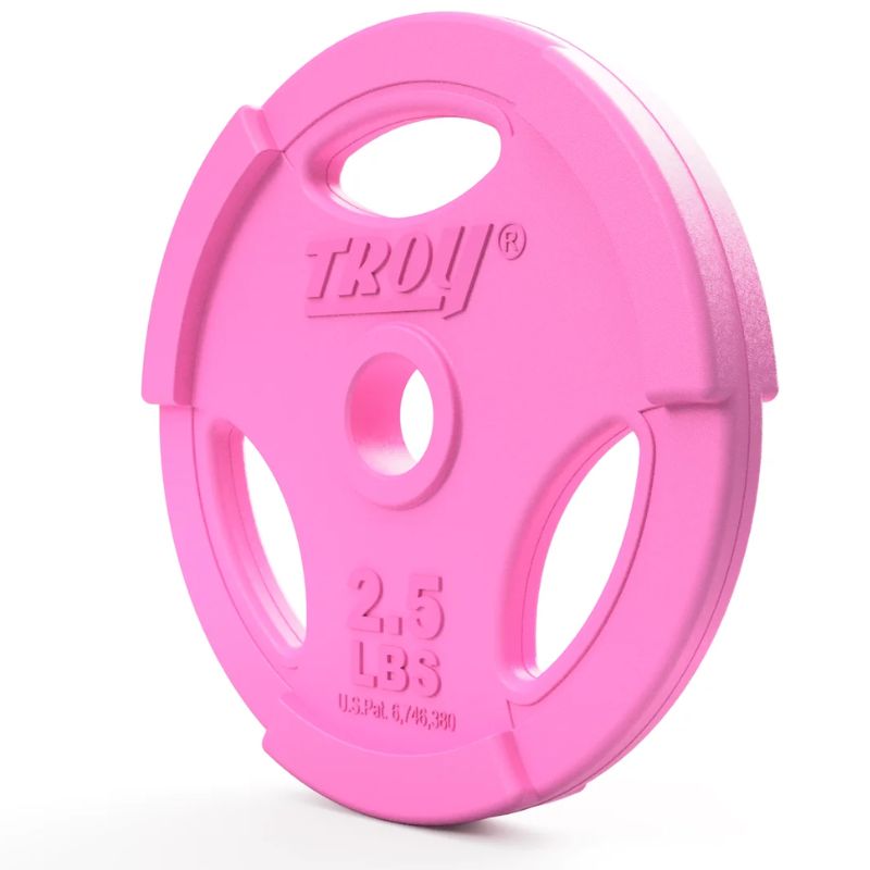 TROY GR-RC Quiet Iron Interlocking Color Rubber 1" Grip Plate 2.5 lb
