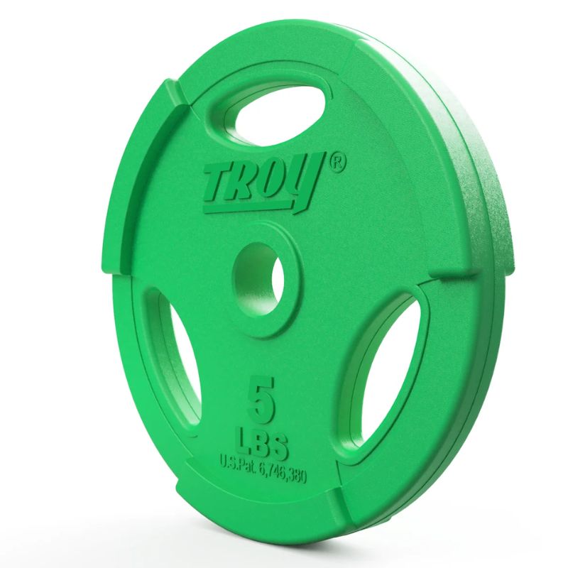 TROY GR-RC Quiet Iron Interlocking Color Rubber 1" Grip Plate 5 lb
