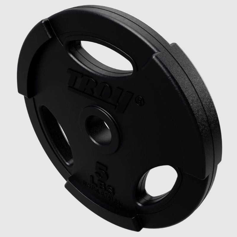 TROY GR-R Quiet Iron Interlocking Black Rubber 1_ Grip Plate 2.5 lb weight plates