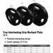 TROY GR-R Quiet Iron Interlocking Black Rubber 1_ Grip Plate Features and Dimensions