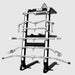 TROY GTAR  2-Tier Cable Attachment Accessory Rack Black Side View with Set of Cable Attachments Accessories