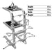 TROY GTAR  2-Tier Cable Attachment Accessory Rack Dimensions
