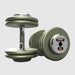 TROY HFDC-C Pro-Style Gray Dumbbell Contoured Handle & Chrome Endcaps 50 lb Dumbbells