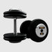 TROY PFD-C Black Textured Pro Style Dumbbell Set with Chrome End Caps 50 lb Dumbbells Pair