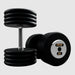TROY PFD-C Black Textured Pro Style Dumbbell Set with Chrome End Caps 85 lb Dumbbells Pair