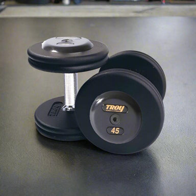 TROY PFD-R Pro-Style Dumbbells Sets with Rubber Ends 45 lb Pair