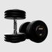 TROY PFDC-R  65 lbs Pro Style Dumbbell with Contoured Handles & Rubber Endcaps - Black