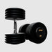TROY PFDC-R 85 lbs Pro Style Dumbbell with Contoured Handles & Rubber Endcaps - Black