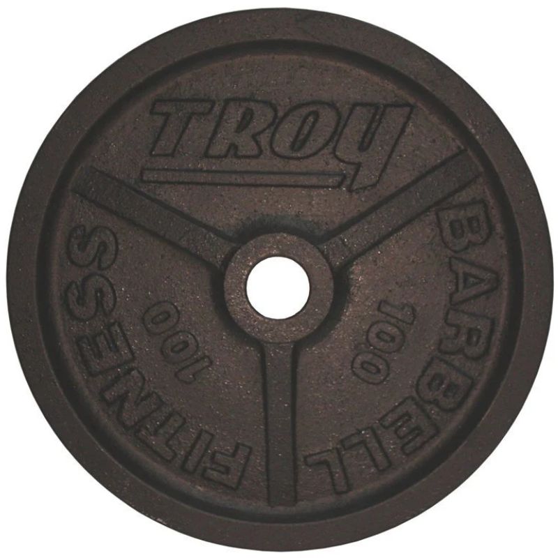 TROY PO Wide Flange Premium Grade Machined Olympic Plate Black 100 lbs