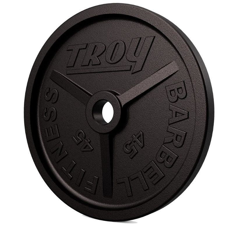 TROY PO Wide Flange Premium Grade Machined Olympic Plate Black 45 lbs
