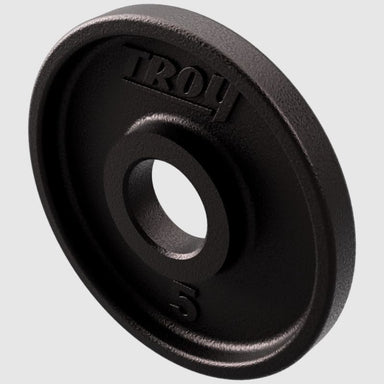 TROY PO Wide Flange Premium Grade Machined Olympic Plate Black 5 lb weight plate