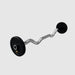 TROY RUFC-R Pro Style Curl Barbell- Rubber-Encased Plates 20 lb Fixed Curl Barbell