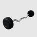 TROY RUFC-R Pro Style Curl Barbell- Rubber-Encased Plates 50 lb Fixed Curl Barbell