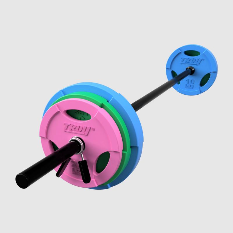 TROY TLS-PAC-C Light Workout Pack w_ Color Interlocking Grip Plates Display Picture