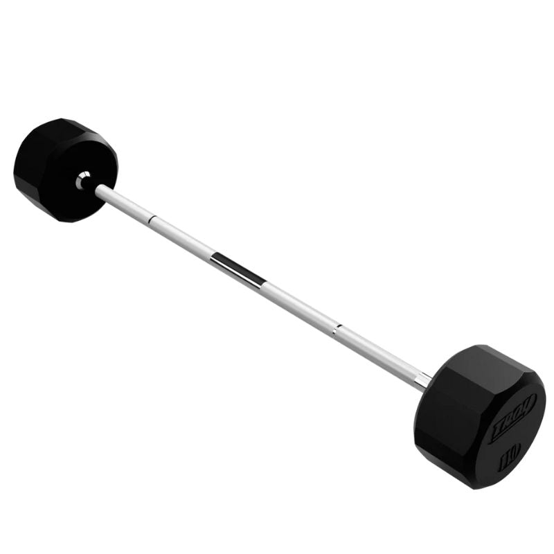 TROY TSB-020-110R 20-110 lb 12-Sided Solid Rubber Barbell Set 110 lb Fixed Barbell