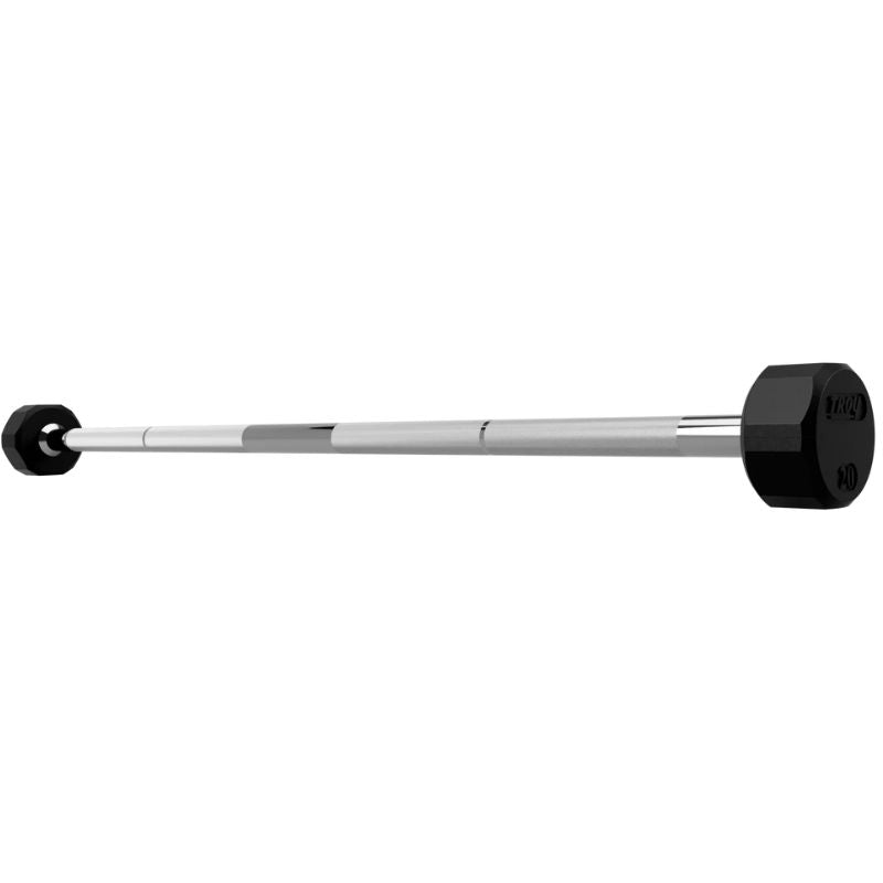 TROY TSB-020-110R 20-110 lb 12-Sided Solid Rubber Barbell Set 20 lb Fixed Barbell