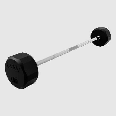 TROY TSB-R 12-Sided Solid Rubber Straight Barbell 100 lb fixed barbell