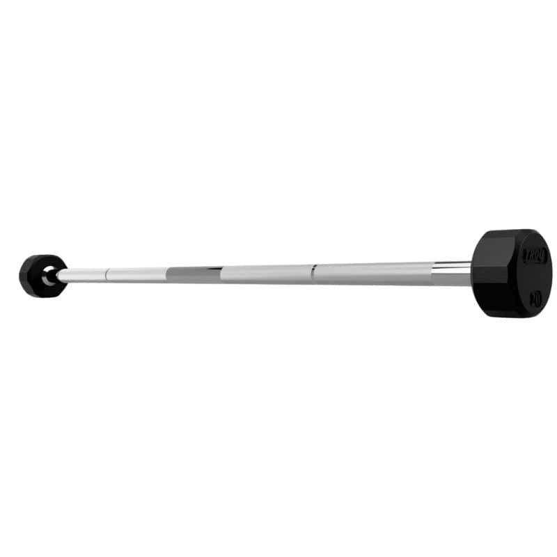 TROY TSB-R  12-Sided Solid Rubber Straight Barbell 20lb