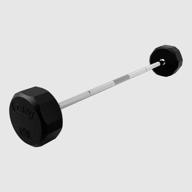 TROY TSB-R 12-Sided Solid Rubber Straight Barbell 90 lb fixed barbell