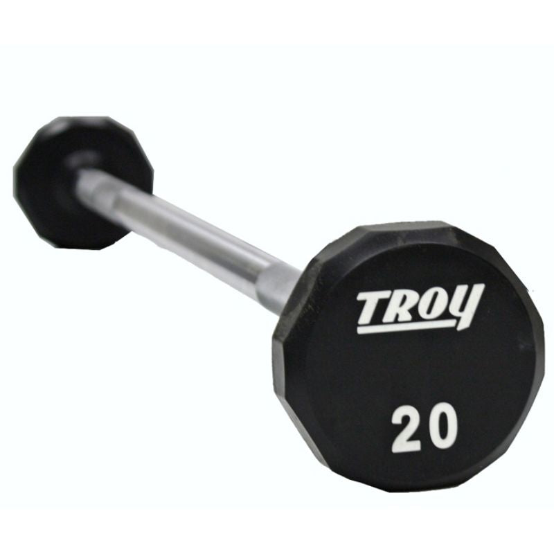 TROY TSB-U 12-Sided Urethane Straight Barbell 20 lb