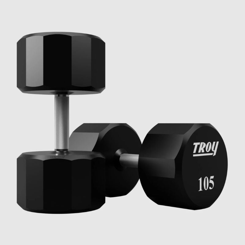 TROY TSD-U 12-Sided Urethane Encased Dumbbell 105 lb dumbbells