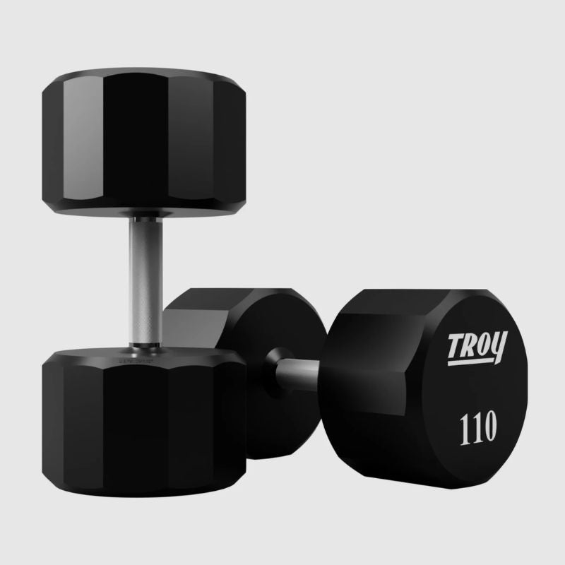 TROY TSD-U 12-Sided Urethane Encased Dumbbell 110 lb dumbbells