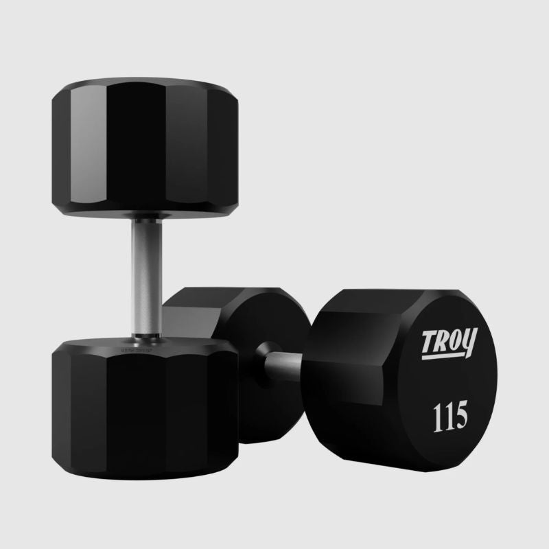 TROY TSD-U 12-Sided Urethane Encased Dumbbell 115 lb dumbbells