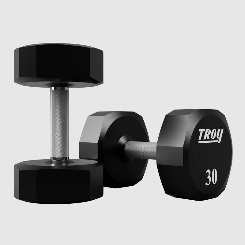 TROY TSD-U 12-Sided Urethane Encased Dumbbell 30 lb dumbbells