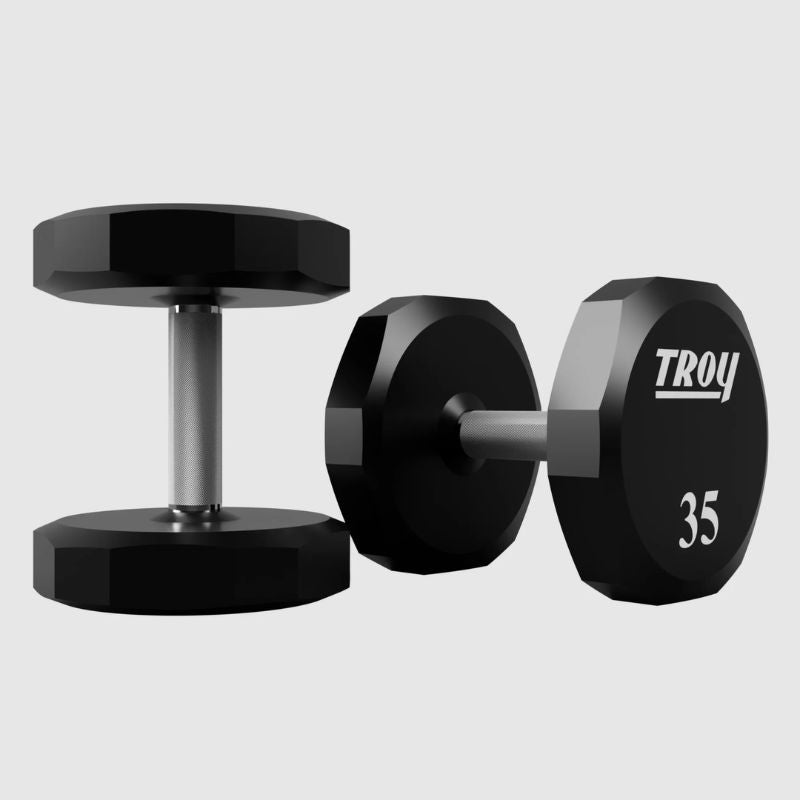 TROY TSD-U 12-Sided Urethane Encased Dumbbell 35 lb dumbbells