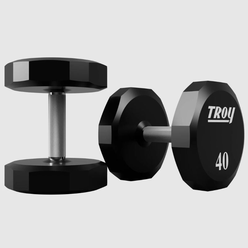 TROY TSD-U 12-Sided Urethane Encased Dumbbell 40 lb dumbbells