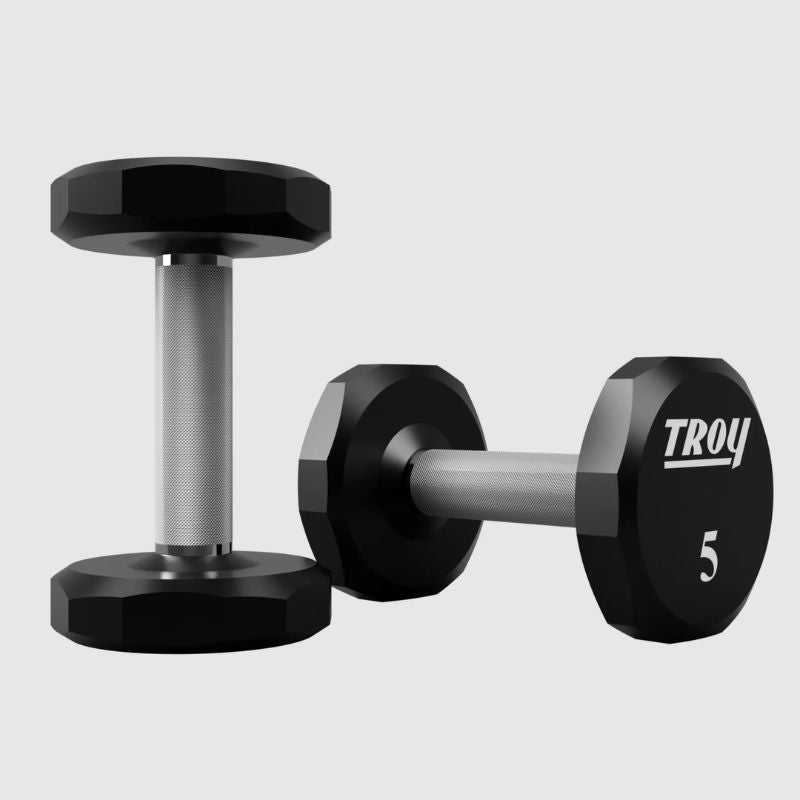 TROY TSD-U 12-Sided Urethane Encased Dumbbell 5 lb dumbbells